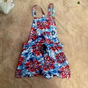 Red, White and blue romper